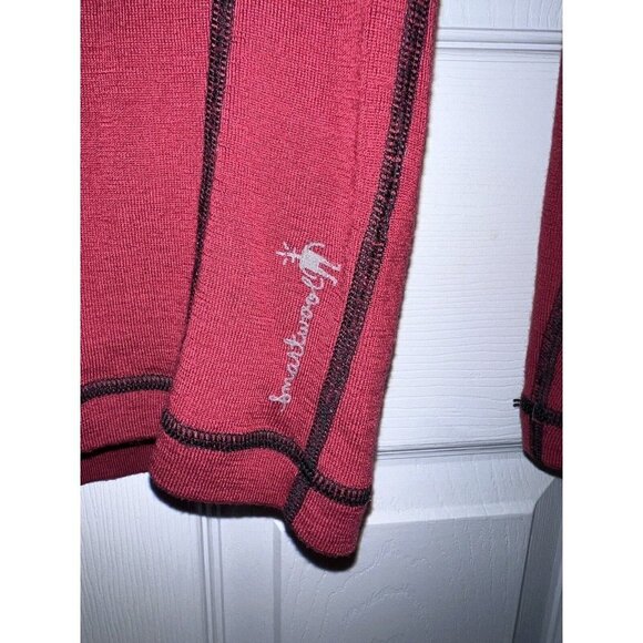 SMARTWOOL Mens Red 100% Merino Wool Pullover Long Sleeve Stretch Baselayer - Picture 4 of 8